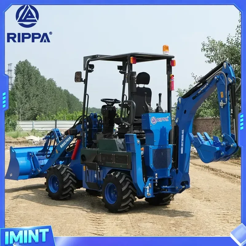 Фото Мини-экскаватор-погрузчик Rippa на 4 колесах, буксируемый, компактный, мини-ретроэкскаватор №2
