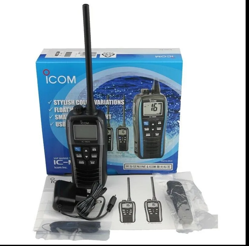 

ICOM IC-M25 5W Портативный Морской радиоприемник VHF Портативный ЖК-дисплей легкий водонепроницаемый