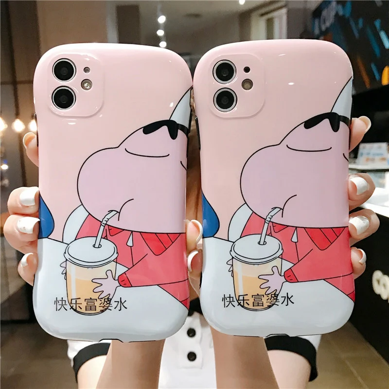 

Bandai Crayon Shin-chan Phone Case for iphone 7 8 13 12 Pro Max 11 Plus X Xs Max XR Cover