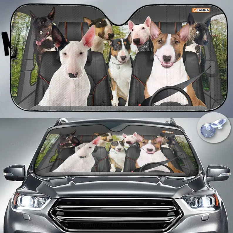 

Автомобильный солнцезащитный козырек Bull Terrier, любитель Бультерьера, автомобильный Декор Terrier, подарок для папы, автомобильный солнцезащитный козырек, солнцезащитный козырек на лобовое стекло PHT072205G05