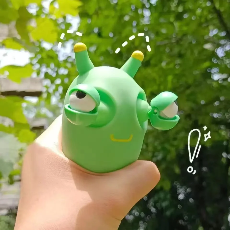 

Green Eye Insect Squeeze Toy Grass Worm Pinch Toy Stress Reliever Antistress Fidget Toy Squishy Squeeze Toys Popping Out Eyes