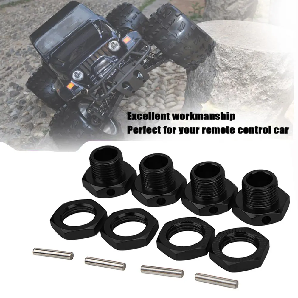 

4PCS RC Wheel Hex Driver 17MM Aluminum Alloy Wheel Hex Coupler Spare Accessory Parts Kit for HSP 1/8 RC Crawler Car