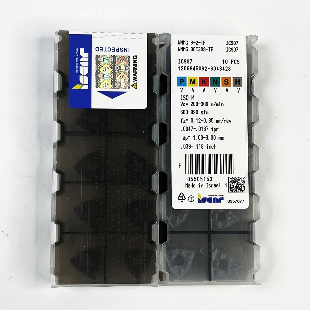 HUAZHICHUN 10 шт. WNMG 06T308-TF IC907 Твердосплавные вставки Внешний токарный инструмент