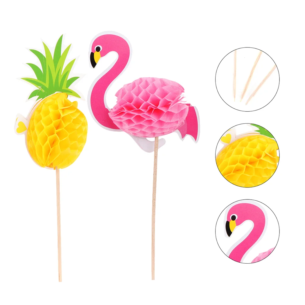 

Cake Cupcake Toppertoppers Pineapple Party Supplies Hawaii Fruit Picks Birthday Luau