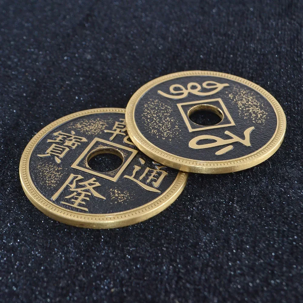 Супер китайский набор монет (Qianlong Morgan Размер) Волшебные трюки Монета Появляется