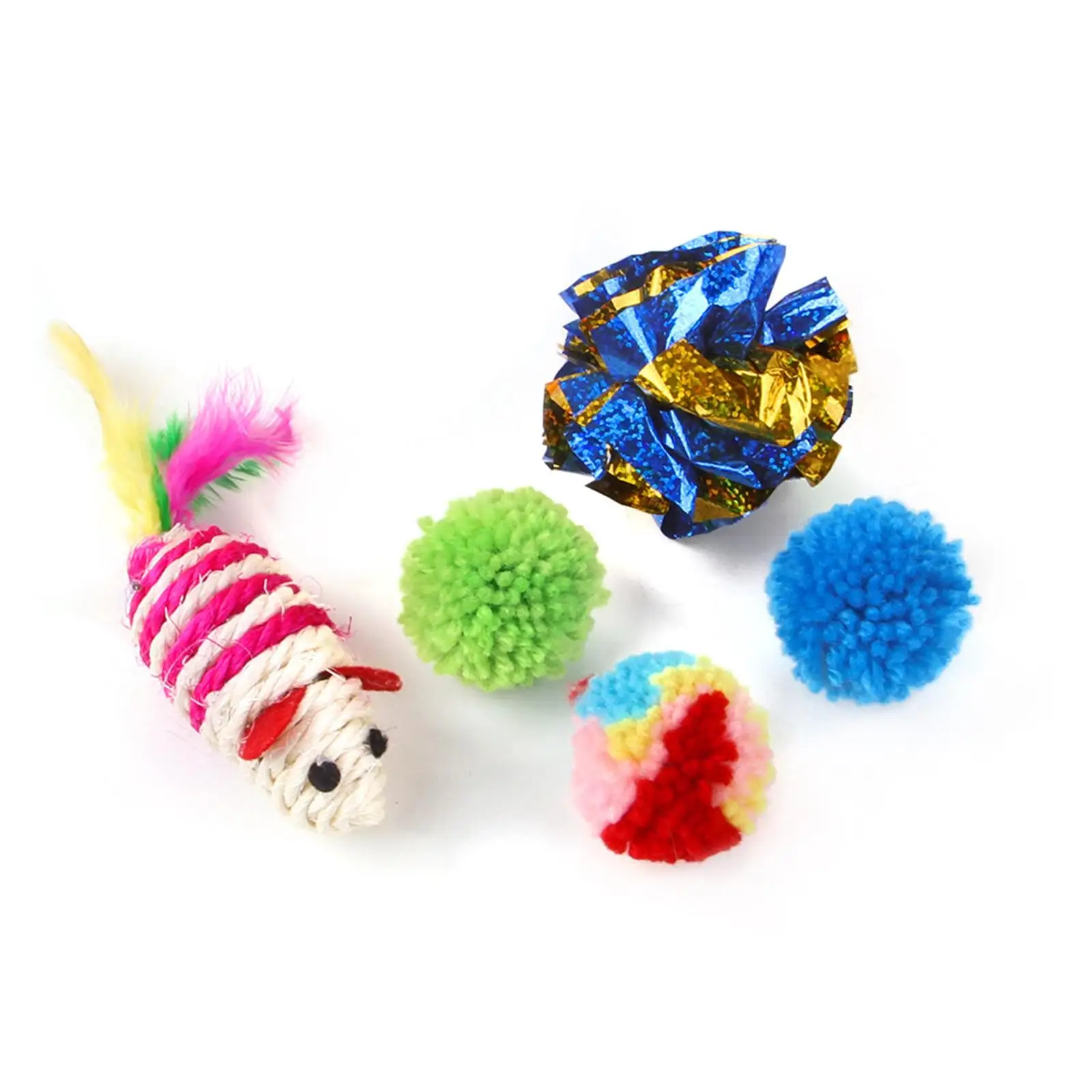 

30Pcs Cat Tunnel Toys Set Pet Interactive Toy Collapsible Teaser Wand Kitten