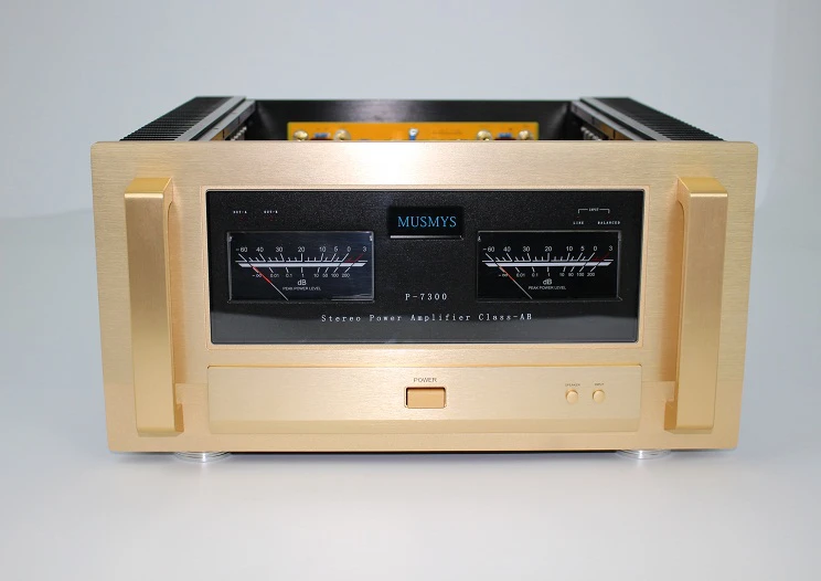 

HiFi Audio Class A Power amplifier P-7300 fully balanced low noise Bi-wire Dual Output Double output amplifier 800W+800W