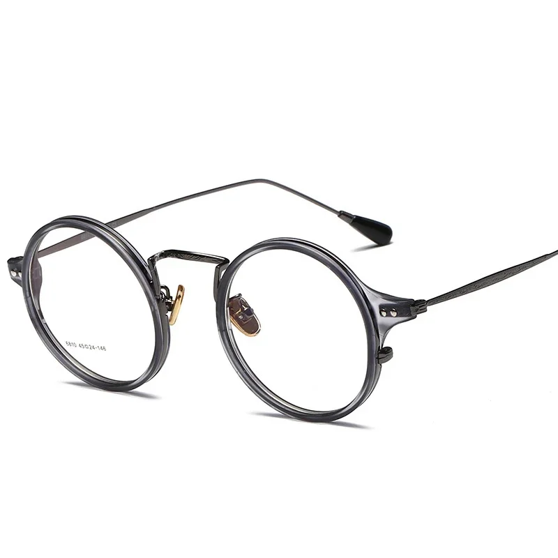 TR90 Round Glasses Frame Women Men Metal Vintage Optical Prescription Spectacles Myopia Man Tortoise Black Clear Eyewear