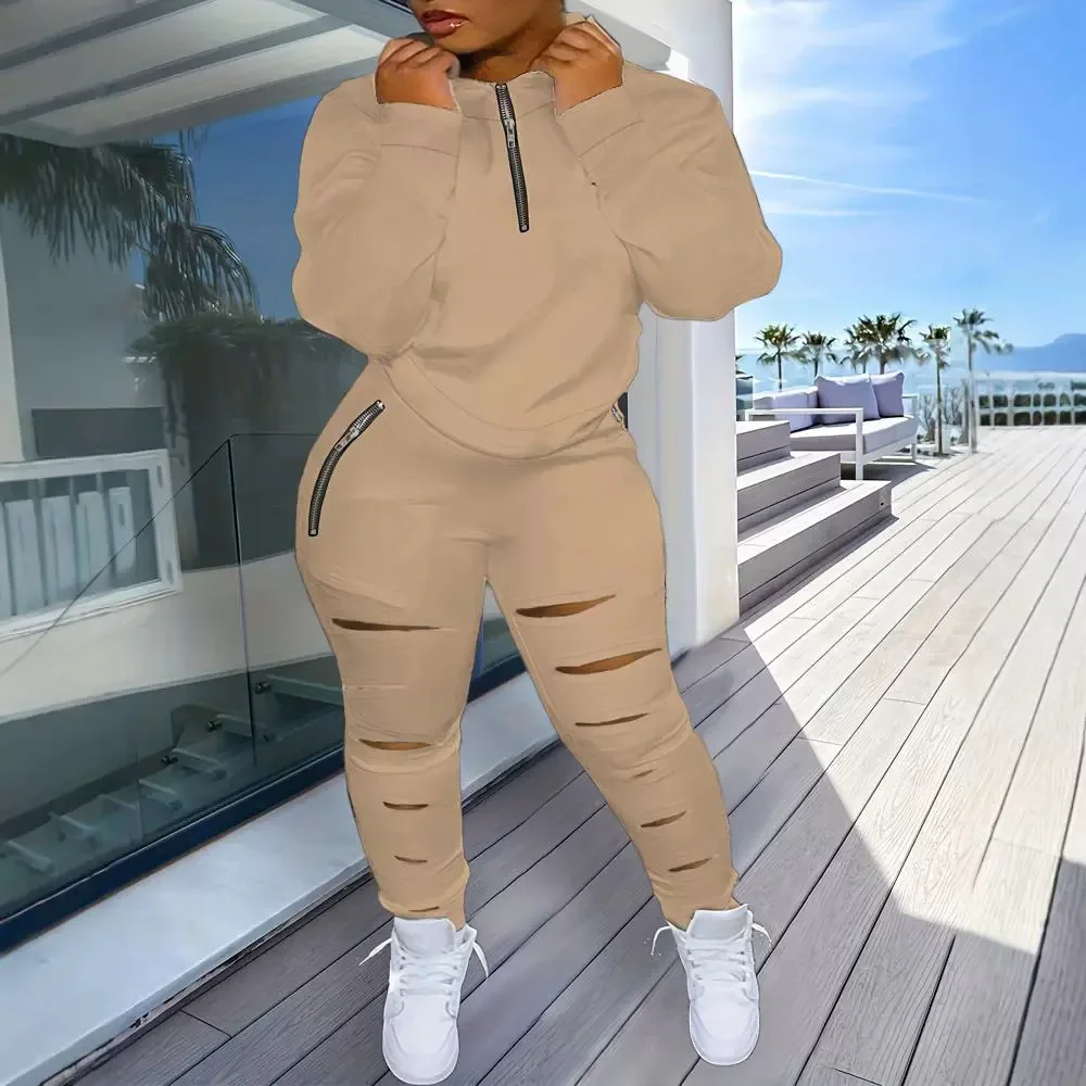 Женский летний костюм из двух предметов комплект с длинным рукавом и принтом в