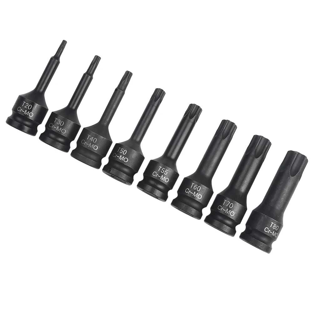 

Hexagon Socket Socket Adapter Impact Torx Star Bit 8pcs Set Durable For Wrench Hand Tools High Quality Socket Sets