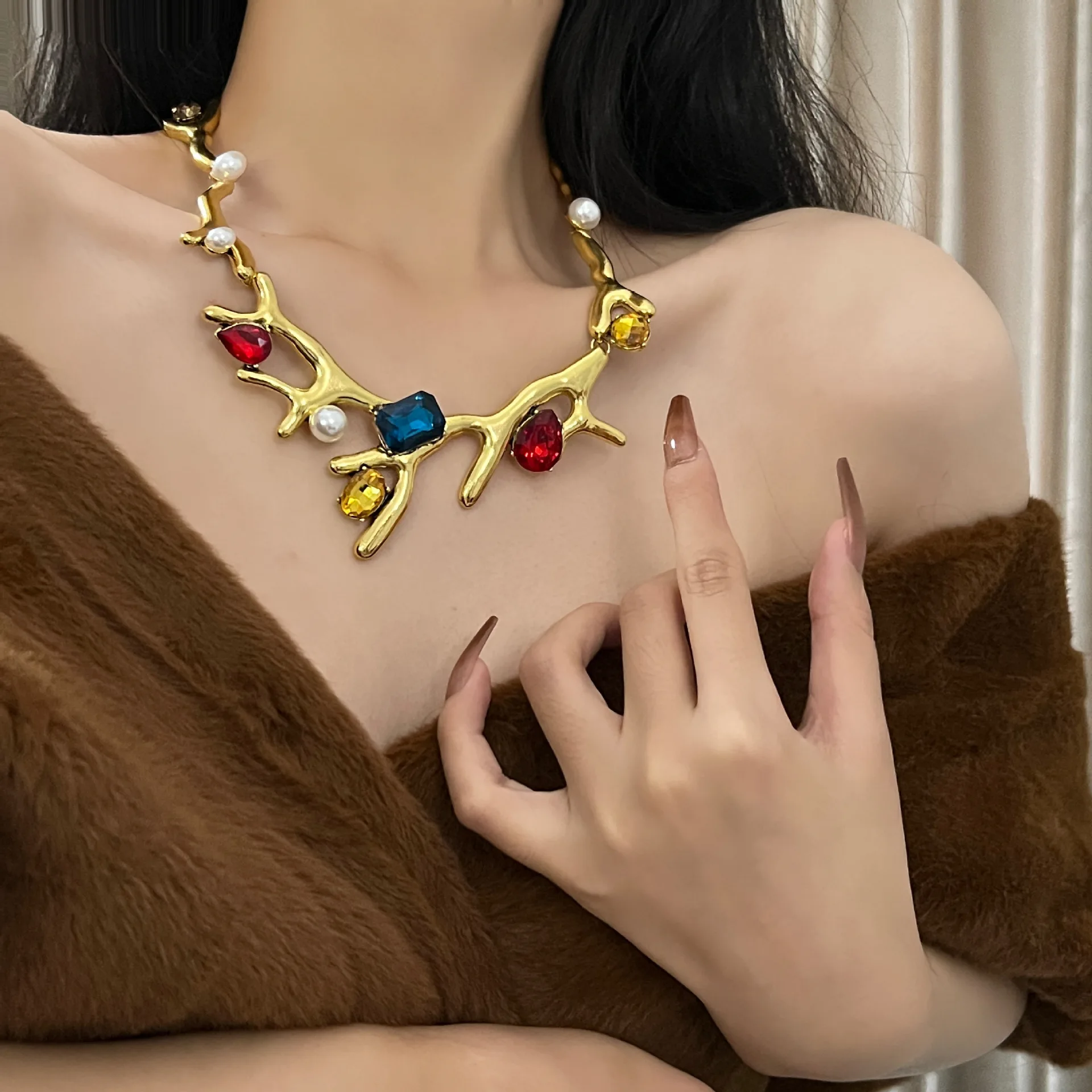 Женское Ожерелье с жемчугом в европейском и американском стиле - купить по