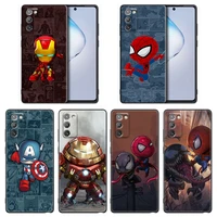 for samsung galaxy note 8 9 10 lite 20 ultra case for samsung m52 m22 m32 m62 f62 cover marvel spiderman captain america ironman