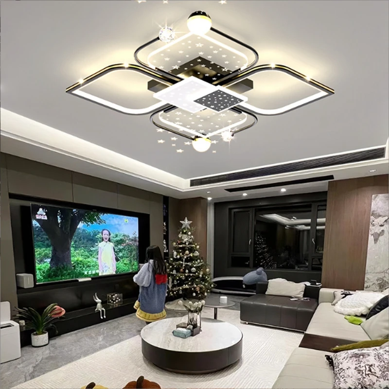 

Living Room Ceiling Lamp Modern Intelligent LED Bedroom Restaurant Chandelier Originality Apartment Indoor Decorate Luminaires