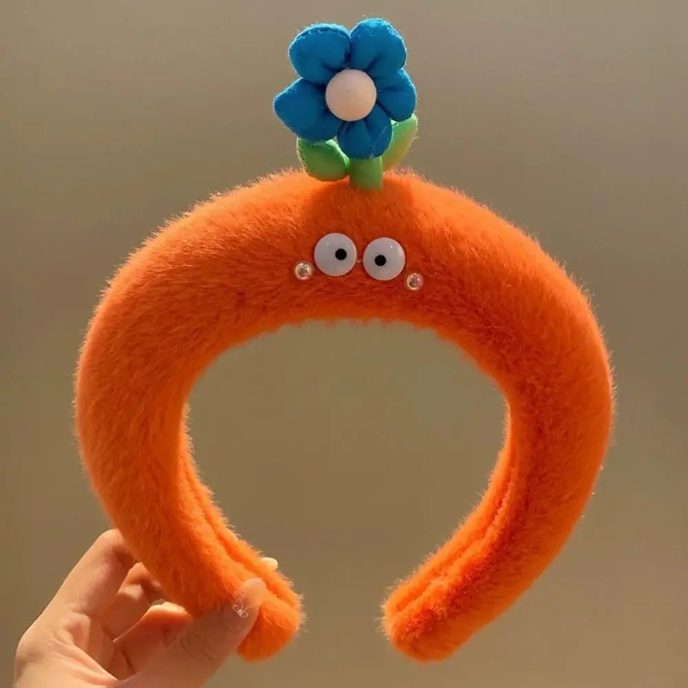 Милая мультяшная плюшевая повязка для волос ярких цветов головной убор на голову