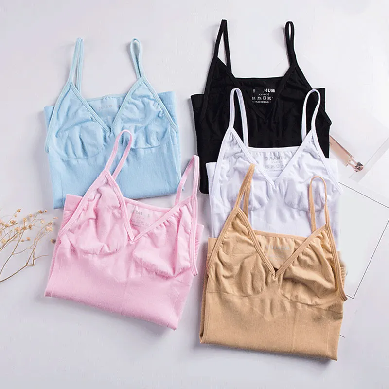 

Summer V-neck Vest For Women Women Sexy Slim Body Shaping Tank Top Sleeveless Memory Sling Shapers Suspender One-Piece Tube Tops