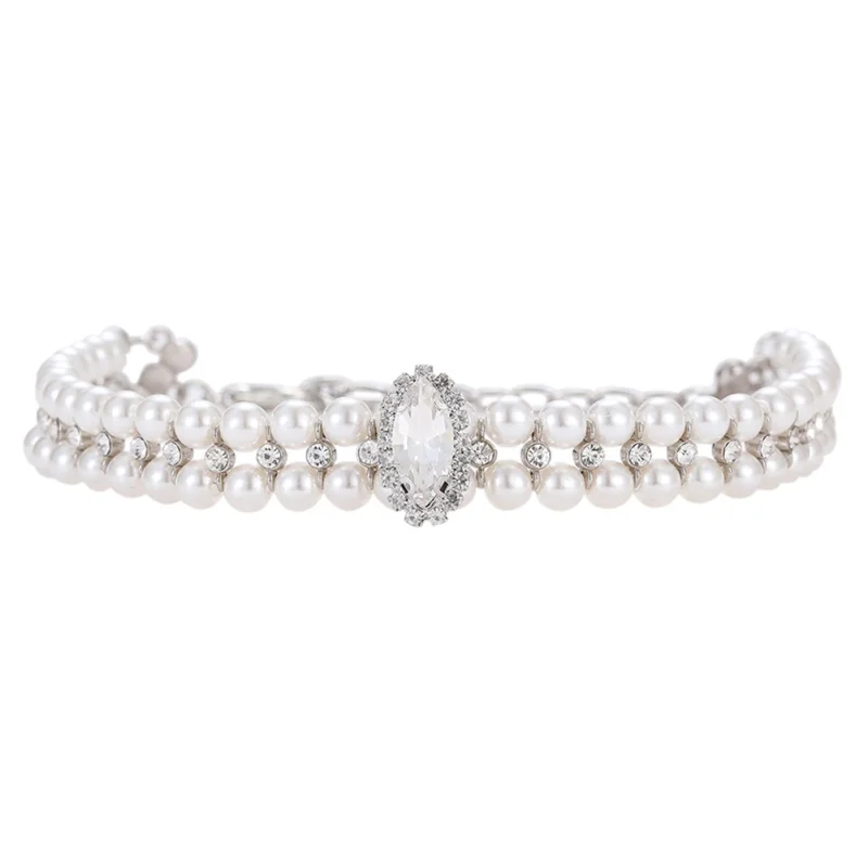 

Cat Dog Accessories Pearl Collars Four Seasons Pets Durable Bling Collar Parties Weddings Supplies XS-L Dropship