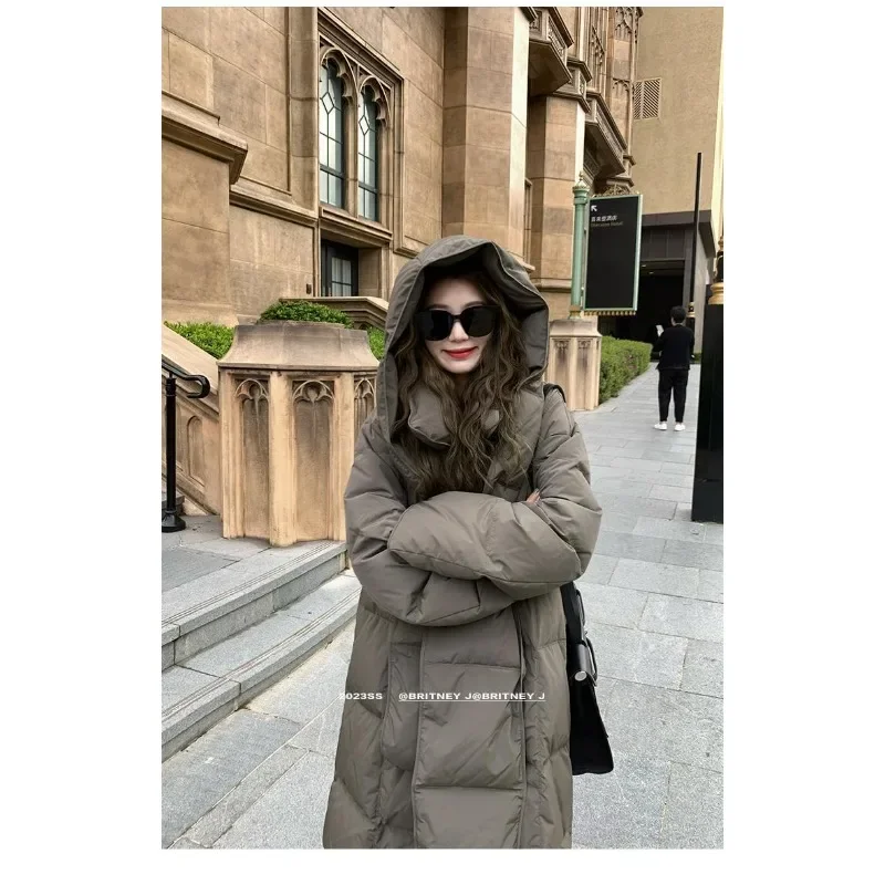 Зимний теплый подвесной шарф без возврата длинное стеганое пальто парки толстое