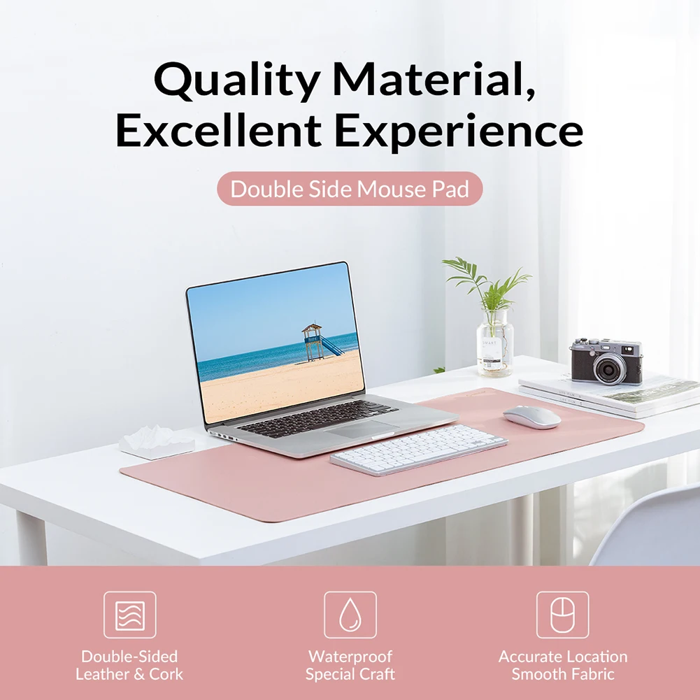 

Двухсторонний пробковый коврик для мыши, большой ультратонкий подставка для мыши, коврики для компьютерной мыши, водонепроницаемый офисны...