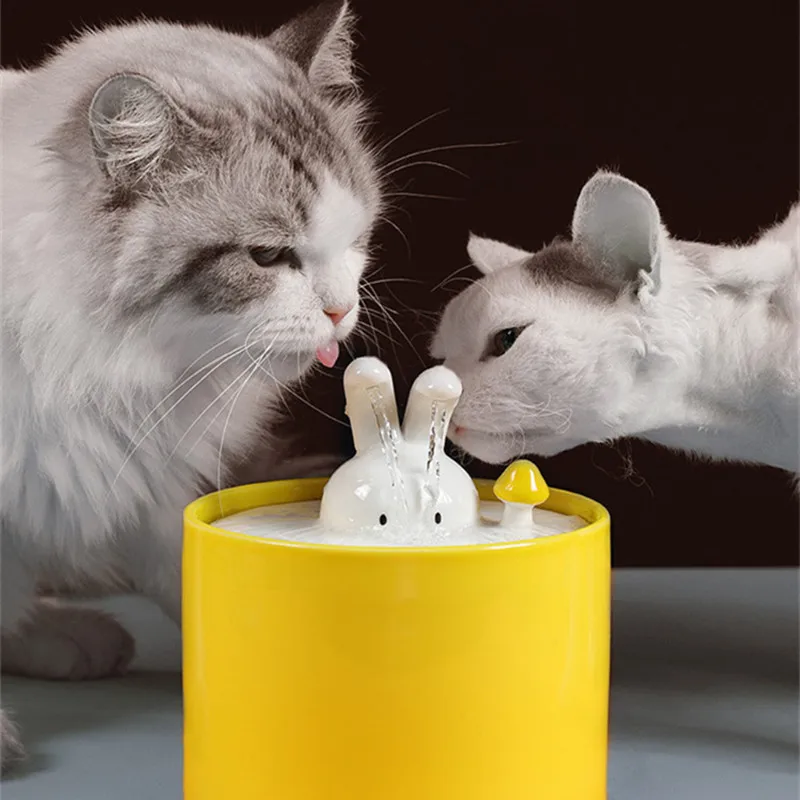 

Ceramics Fountains Automatic Feeder Bowl Water Fountain for Cat Drinking Circulator Dispenser Filter for Drinkers Pet Supplies