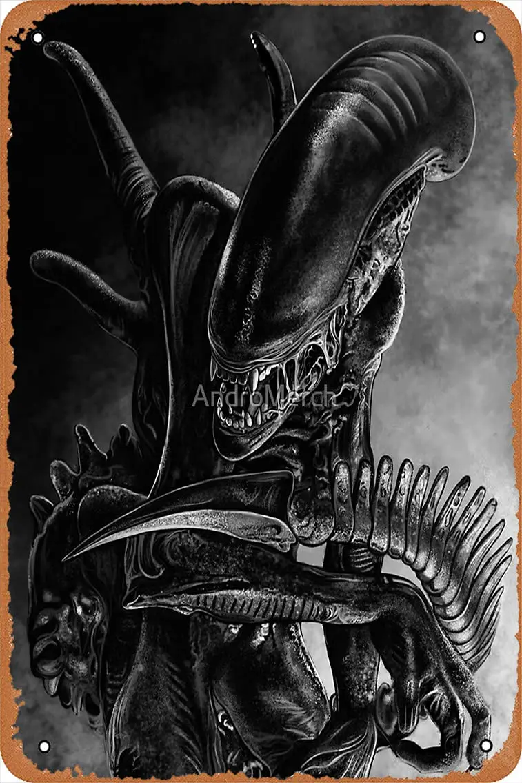 Niumwang металлический знак-Xenomorph оловянный плакат 12X8 дюймов