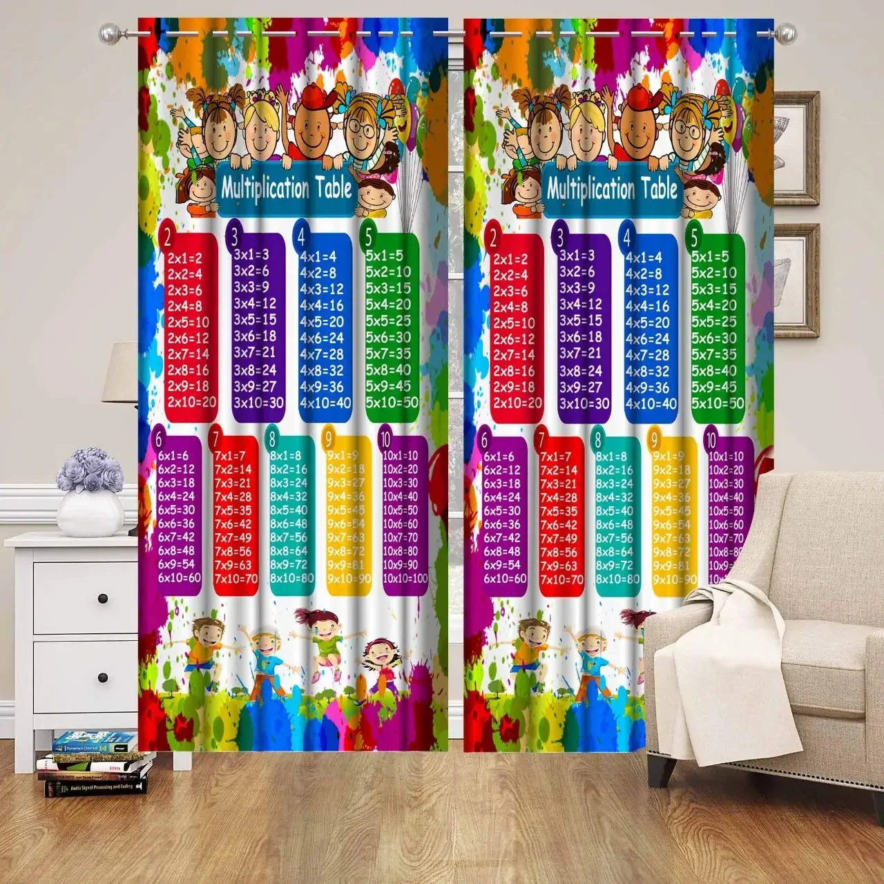 Шторы ABCD с принтом алфавита для детей шторы комнаты окна гостиной кухни готовая