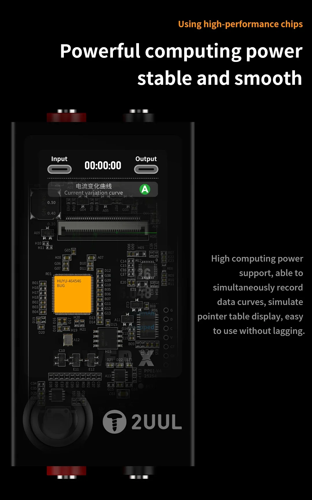 2uul power x PW11 высокоосвещенный полноцветный экран детектор силовой печатной платы: