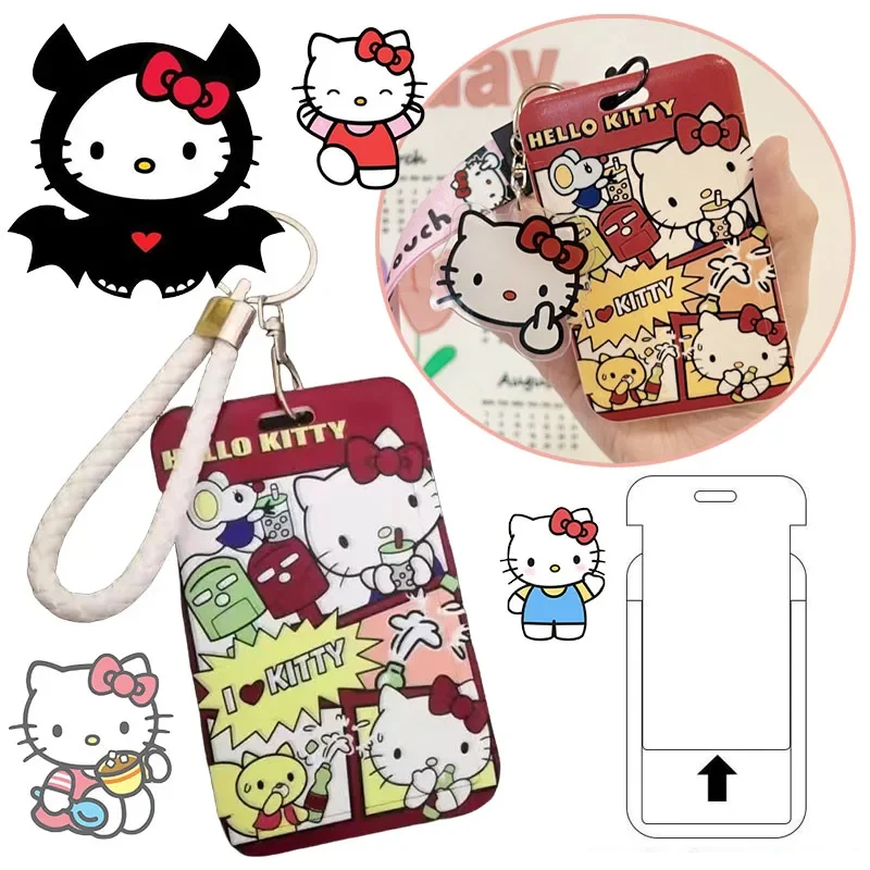 Женский мультяшный защитный чехол на ремешке для идентификационных карт