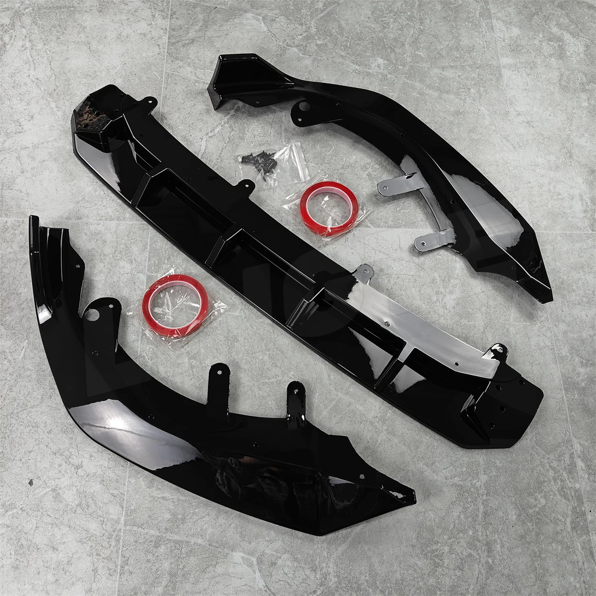 Фото Передний сплиттер бампера для BMW 3 серии G20 G21 BVA Berline LCI G28 i3 2023-2026, защитная накладка из ABS, тюнинг кузовных элементов. №5