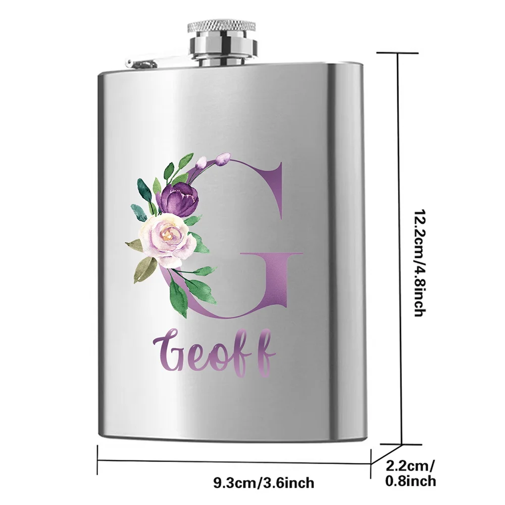 Индивидуальное имя фляга на 8 унций металлический горшок для вина из нержавеющей