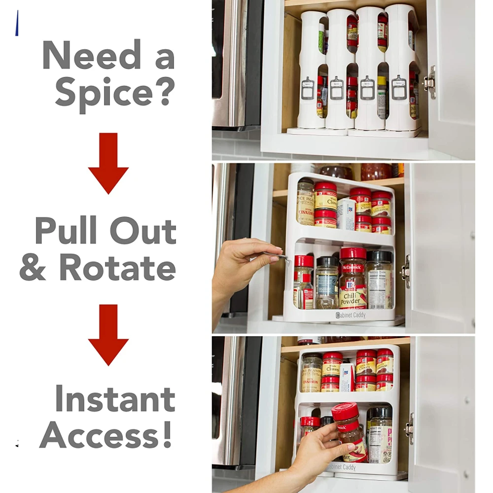 home kitchen spice organizer rack multi function rotating storage shelf slide kitchen cabinet cupboard organizer storage rack free global shipping