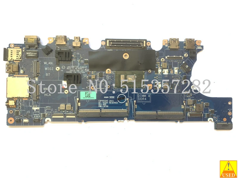 

Материнская плата для ноутбука Dell Latitude E7470, б/у, системная плата CN-0VNKRJ 0VNKRJ I7-6600U, ЦП 2,6 ГГц 100%