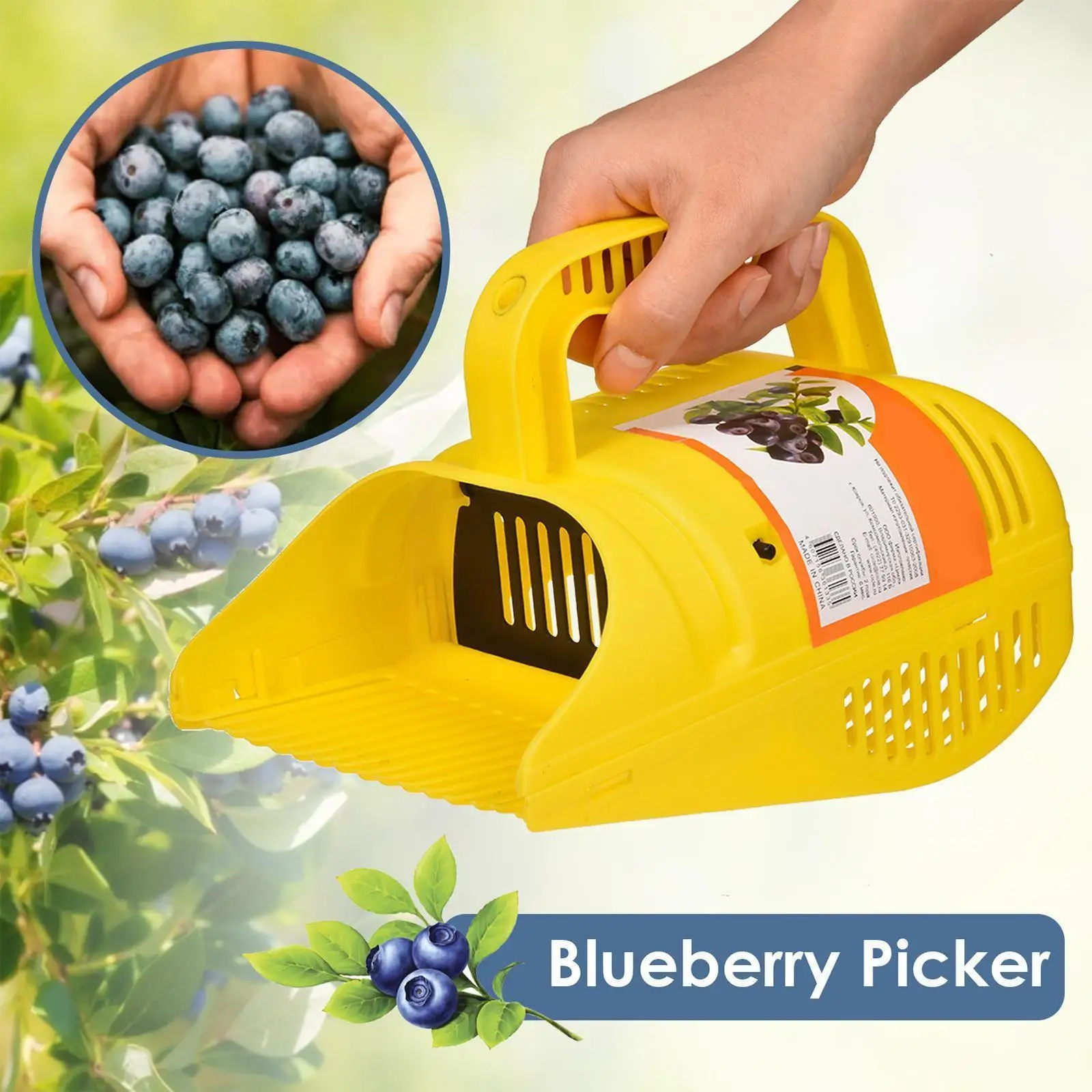 

Super Practical Yellow Berry Picker Plastic Comb-shaped Blueberry Rake For Harvesting Fruits Picking Tools Orchard Farm Sup G9u4