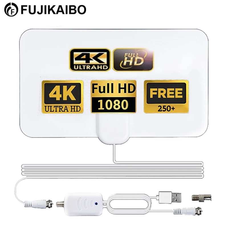 

8K 4K Digital 1080P DVB-T2 TV Antenna Booster 4000 Miles HD For RV outdoor Car antenna Indoor For Smart TV Free Channel EU Plug