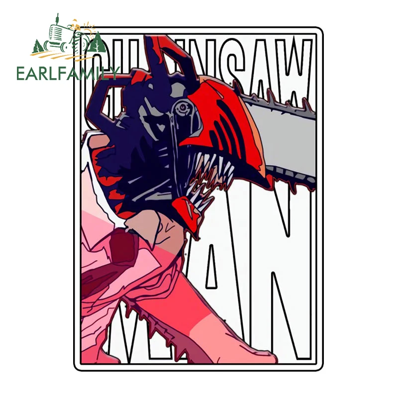 EARLFAMILY 13 см x 9 4 мультяшная Denji Автомобильная наклейка аниме бензопила человек