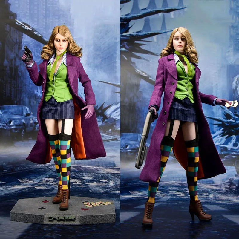 

Фигурка WOLFKING WK89025A Женская в масштабе 1/6, экшн-фигурка Джокера с тремя головками, модель 12 дюймов, полный комплект