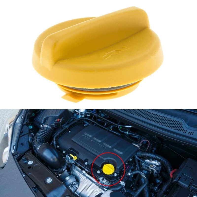 

652F Yellow ABS Tanks Cover Door Gas Filler Cap For Vauxhall 90412508