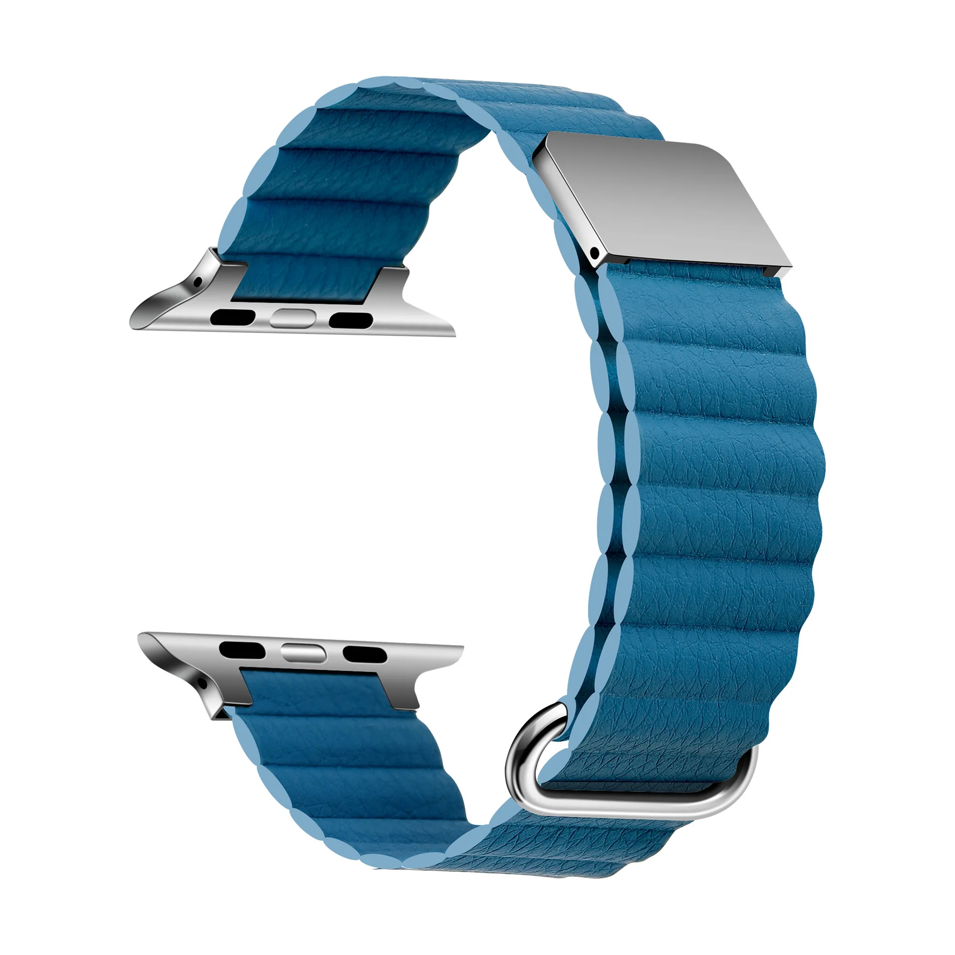 Silicone/Leather Link For Apple watch band 40mm 44mm 42mm 38mm 41mm 45mm 49mm apple watch strap Correa IWatch 7 6 SE 5 4