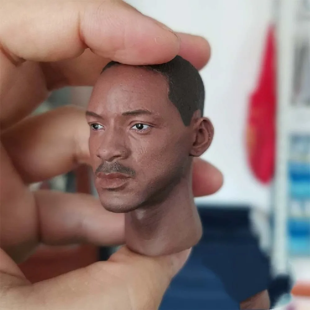 

Will Smith Black Man Male Head Carving Star Toys Movie Actor Soldier Doll Model 1/6 Scale SInger Action Figure Body