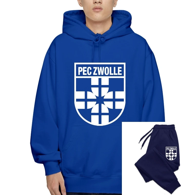 

PEC Zwolle fans Men Pullover Hoody Pullovers classic logo Casual Holland League Netherlands Blauwvingers Bluefingers Ron Jans T-