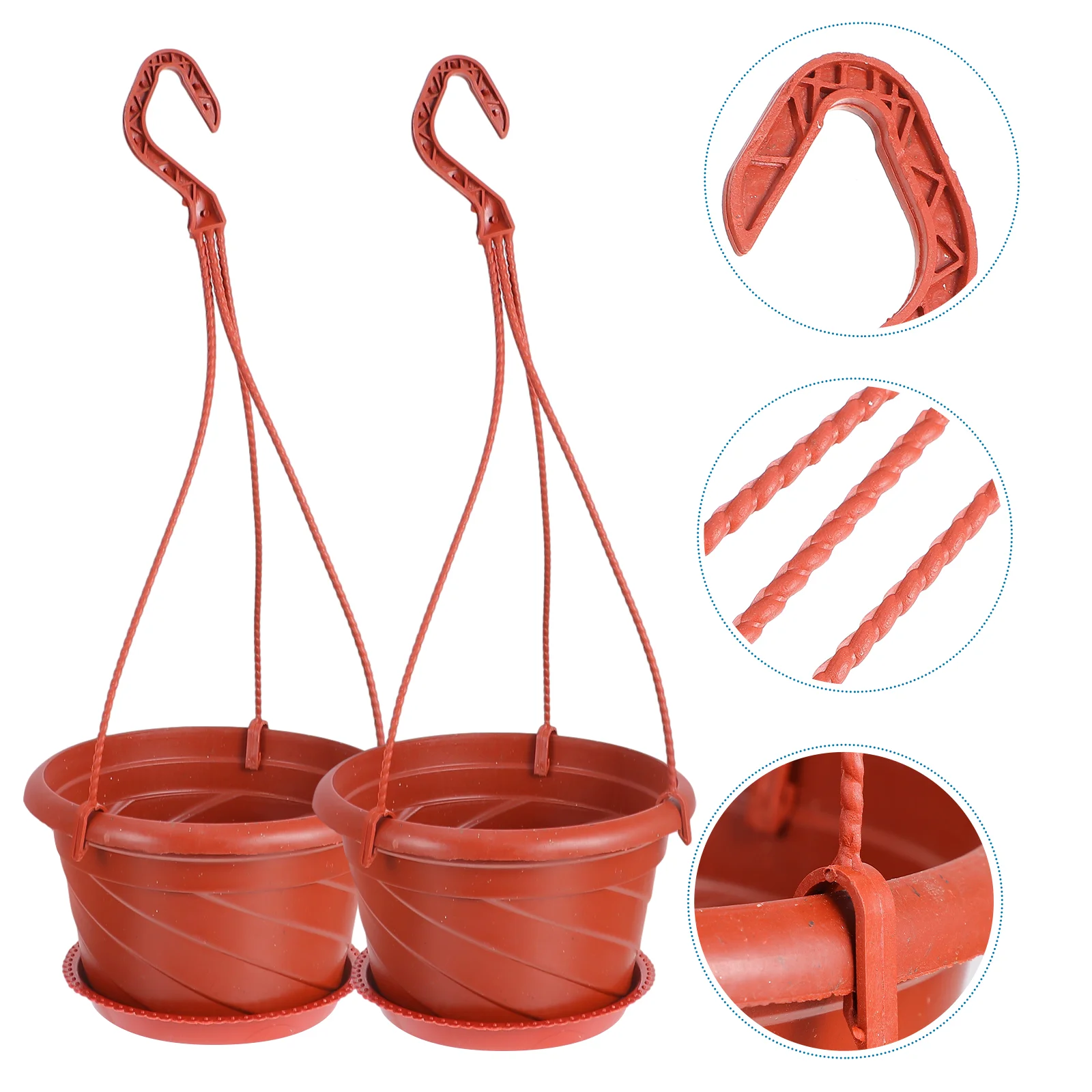 

10 Sets Hanging Basket Orchid Plastic Flower Pot Garden Planter Hanging Flower Pot Decorative Succulent Pot
