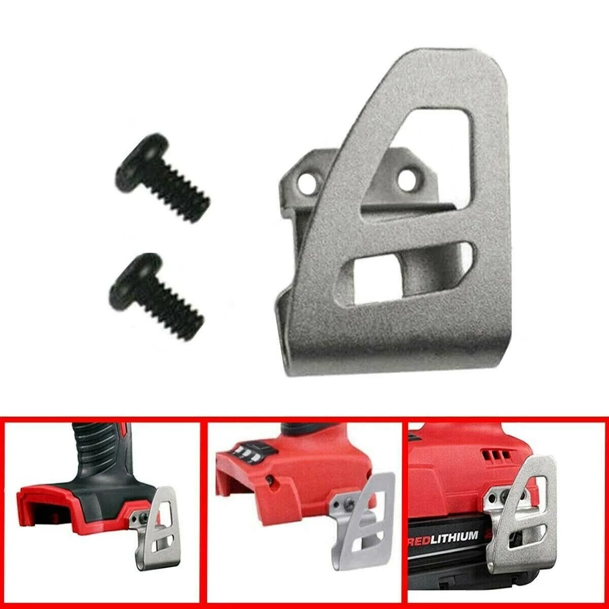 Клипса для ремня для 2604-20 компактного безщеточного перфоратора 1/2 дюйма, 2653-20 гексагональной отвертки, 3/8-дюймового квадратного ударного гайковерта, крюк для крепления на кронштейн.