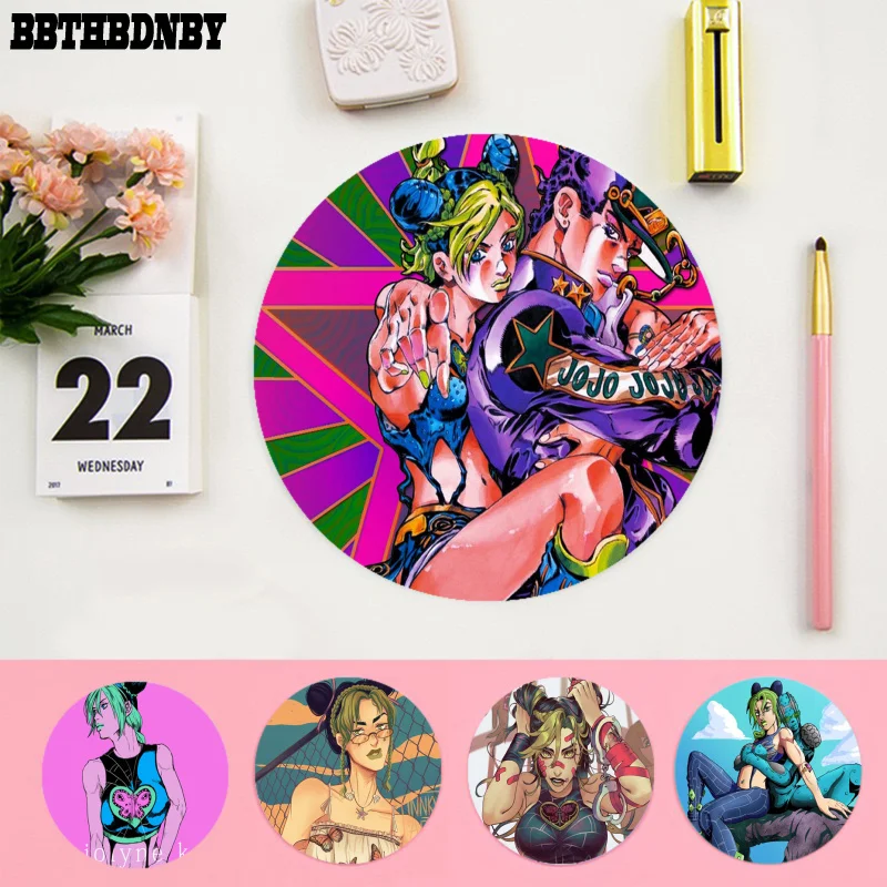 

Jojo Bizarre Adventure Anime 22x22cm Round Office Computer Desk Table Keyboard Big Mouse Pad Laptop Cushion for PC Mouse Carpet