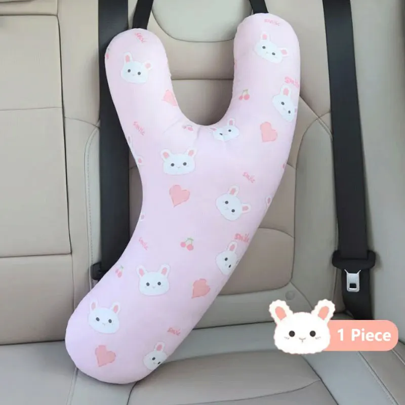 

Детский автомобильный подголовник для сна, мультяшный автомобильный подголовник для защиты заднего сиденья, автомобильный ремень безопасности для взрослых, Y-образная подушка, подушка для автомобильного сиденья