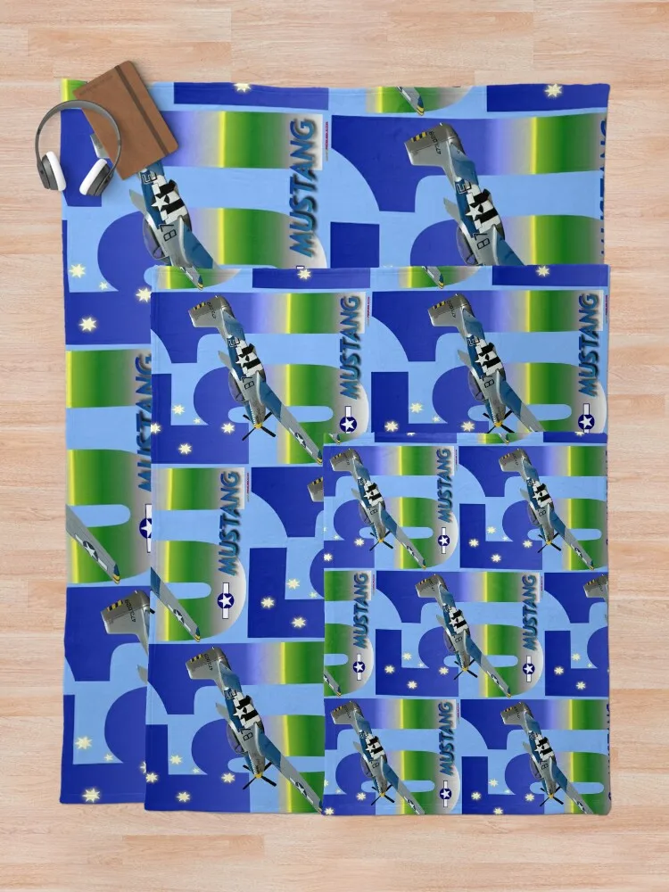 51 Дизайн — Реплика Mustang VH-MRS Австралия 20060219 Плед Диван Одеяло Декоративные