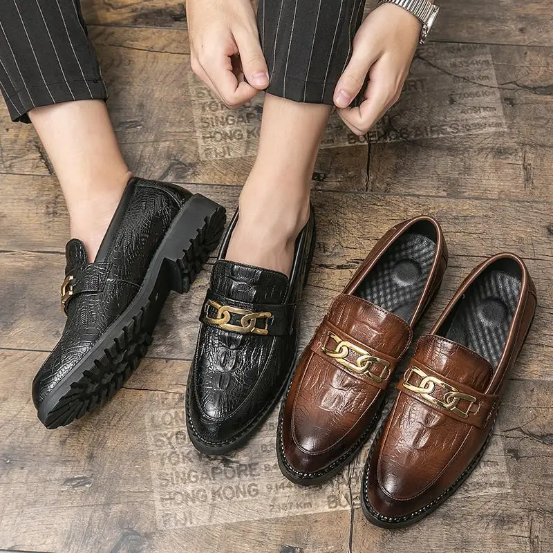 

Leather Shoes Men's Spring and Autumn New Casual Men's Leather Shoes Men's Soft Bottom Shoes Wear-Resistant Breathable Hollow Da