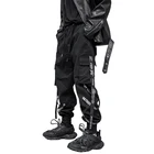 Брюки-карго ARENS мужские, джоггеры, брюки-карго для бега, Японская уличная одежда хип-хоп, хиппи, Techwear, Готическая лента, A68, черные