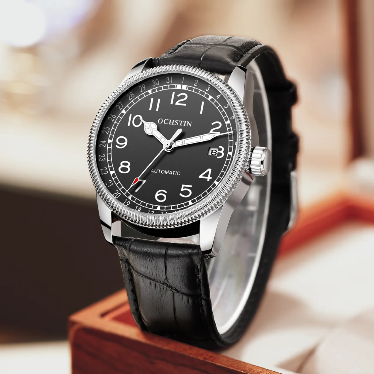 OCHSTIN Men's Watches 2022 Pilot Automatic Mechanical Wristwatch OCHSTIN Luxury Brand Luminous Clock Gift For Male Black Relogio