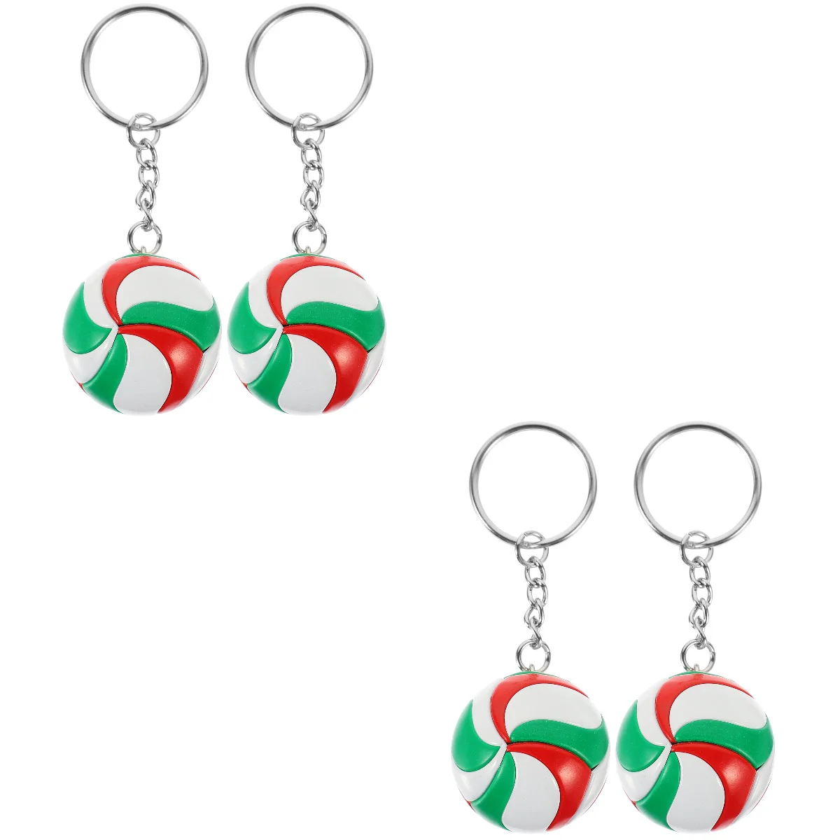 

4 Pcs Volleyball Model Toy Purses Adorable Keychain Compact Alloy Exquisite Bag Pendant Girl Child Children