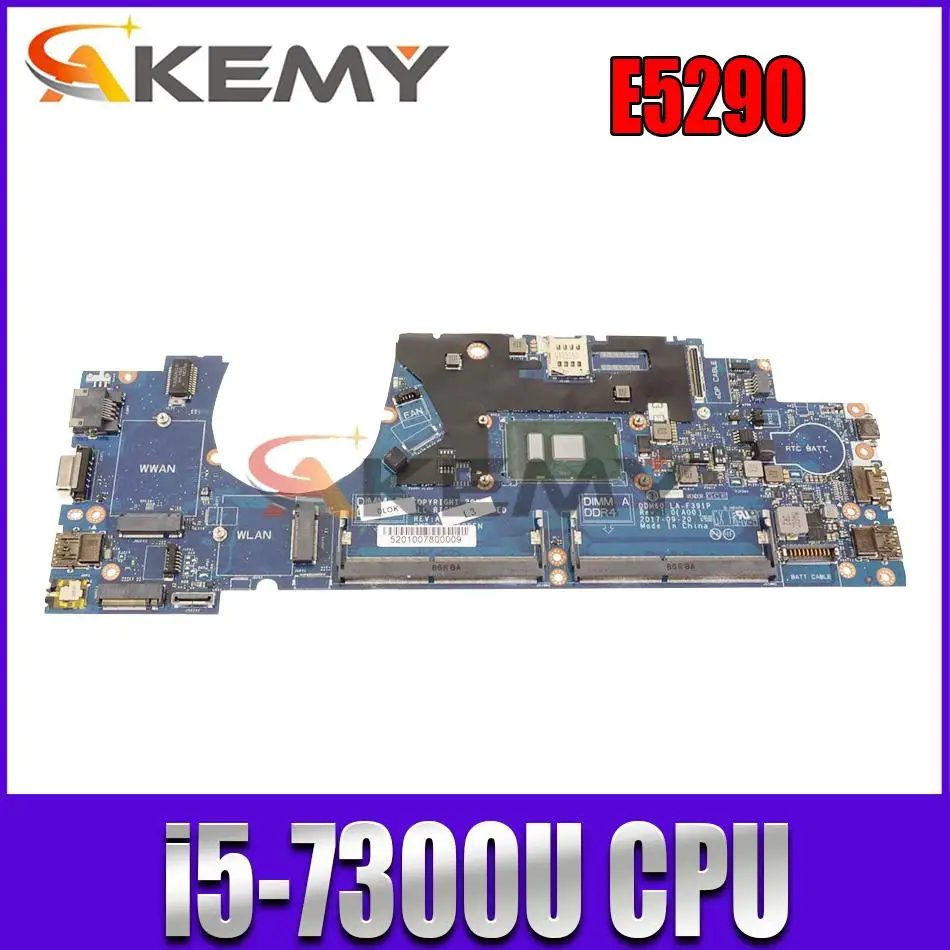 

For Dell Latitude 5290 Laptop Motherboard DDM60 LA-F391P With SR3W0 I5-7300U CPU CN-0TKGT3 0TKGT3 TKGT3 100% Test Fast Ship