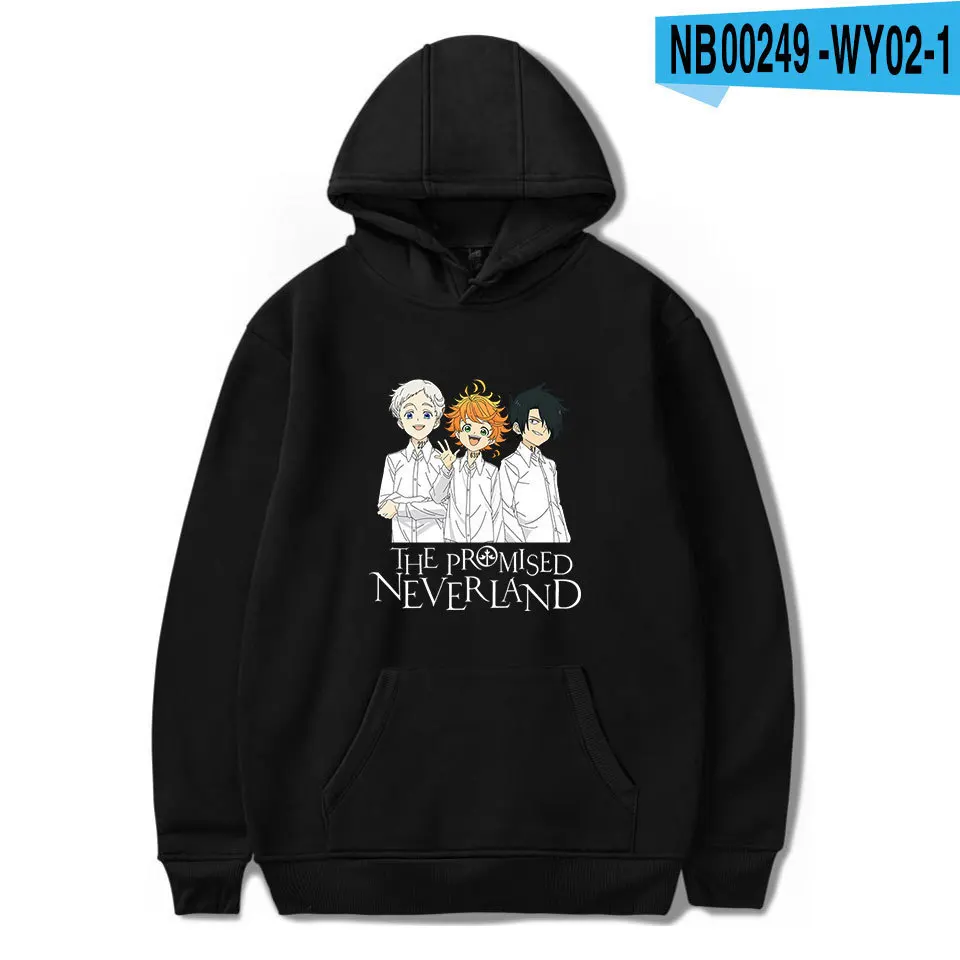 

Уличная одежда, свитшот с капюшоном, аниме Yakusoku No Neverland, The Said Neverland, смешная свободная одежда в стиле хип-хоп